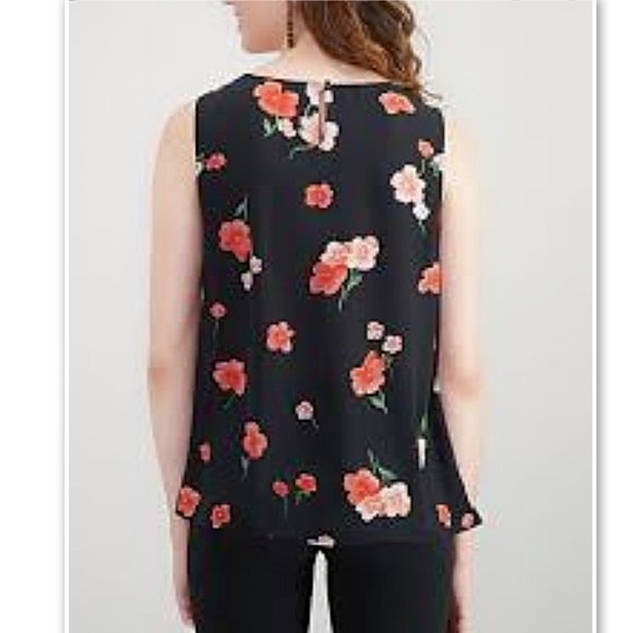 NWT! Nine West Keyhole Floral Sleeveless Blouse Small - Picture 2 of 6